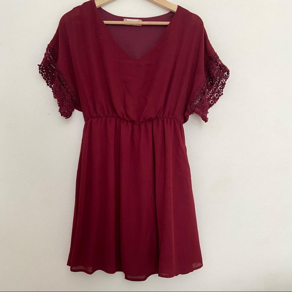 Altar’d State Red Short Sleeve Dress Size S
